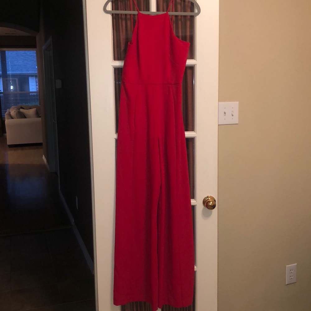Black Halo Red Jumpsuit size 2